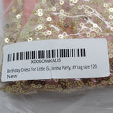 Birthday Dress For Little Girls Princess Ballerina Party, 4y Tag Size 120